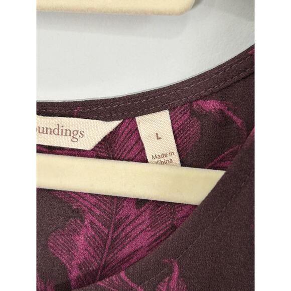 Soft Surroundings Women's Dianthe Belted Maxi Dress in Purple Botanical Size L - Picture 8 of 9